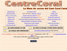 Tablet Screenshot of centrecoral.org